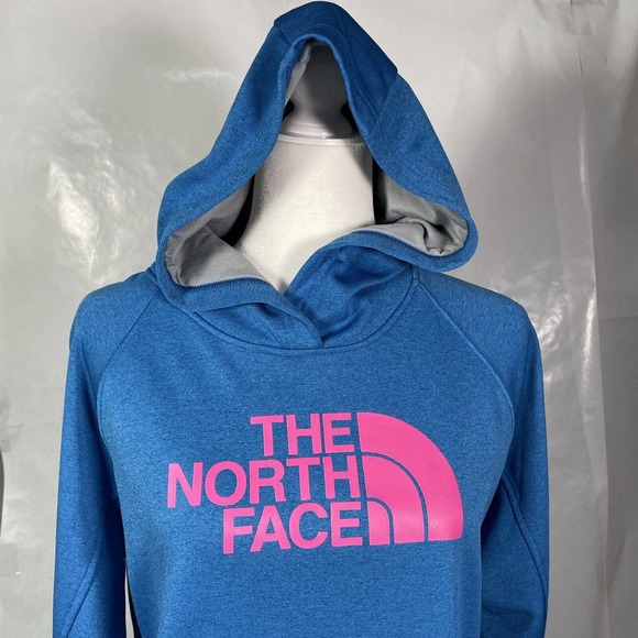 RARE The North Face Endurance Challenge Gore-tex Women Hoodie L Large Blue Pink - Picture 3 of 14